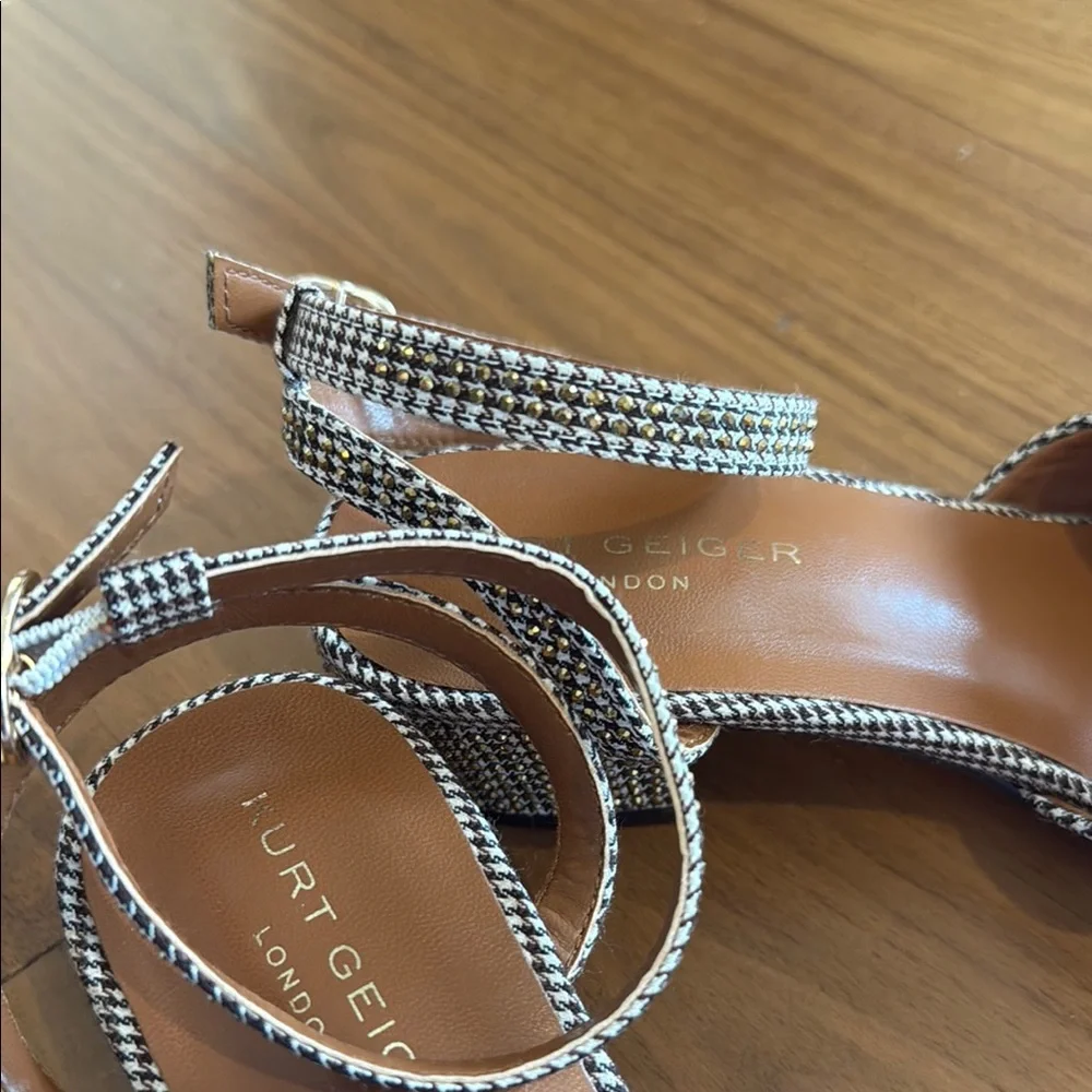 Kurt Geiger London crystal embellished eagle Heels with crystal ankle straps